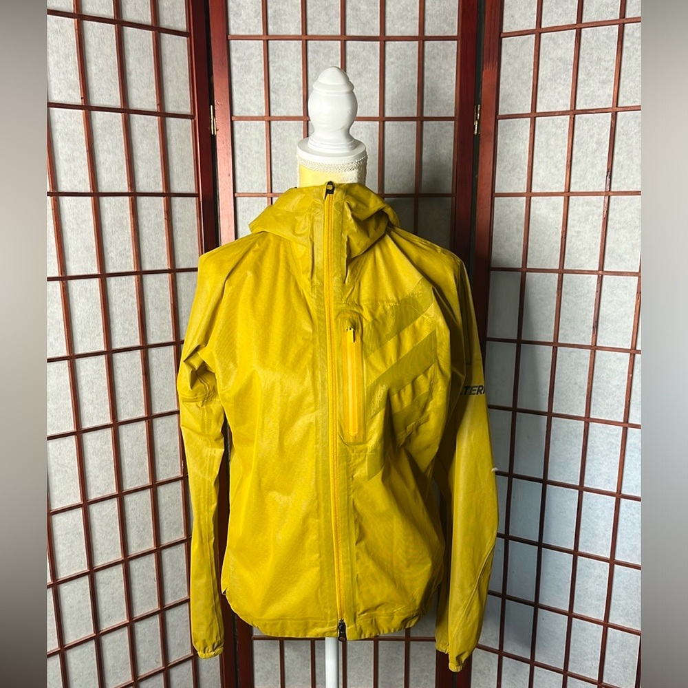 adidas Yellow Hooded Shell Jacket